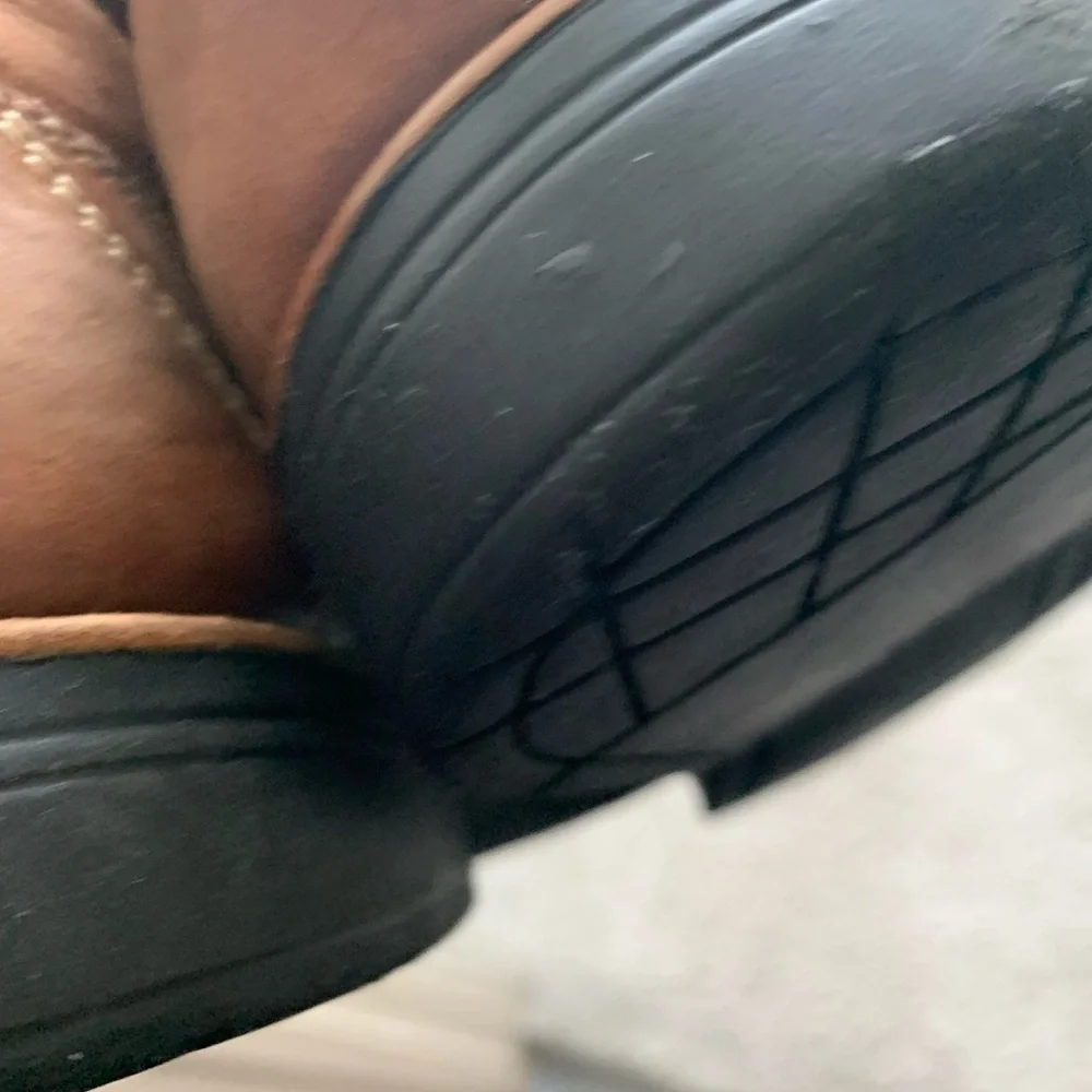 Sandro Brown Leather Slip-On Loafers Pre-loved Shors.